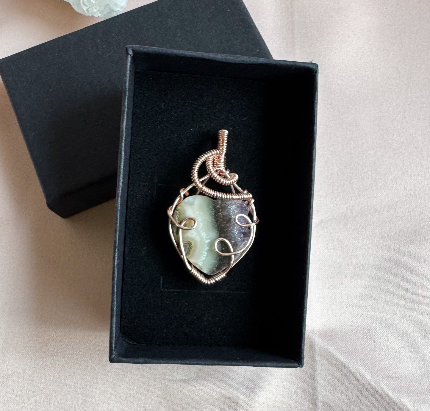 Amethyst slice pendant