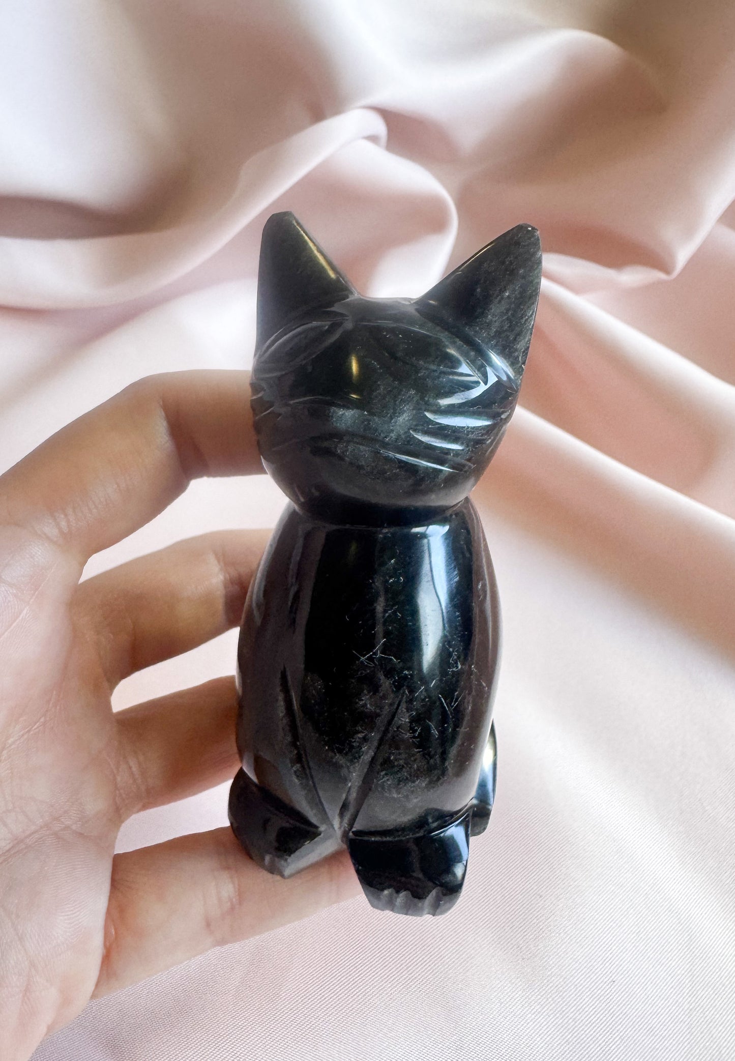 Silver obsidian Cat