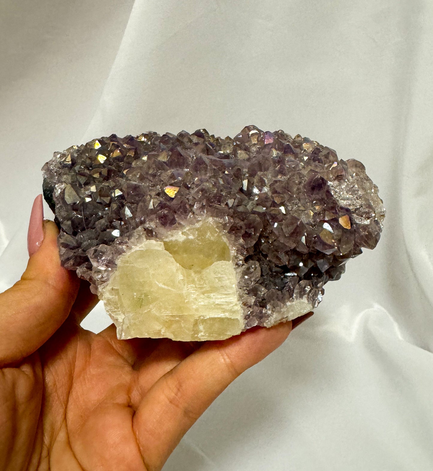 Aura Amethyst cluster