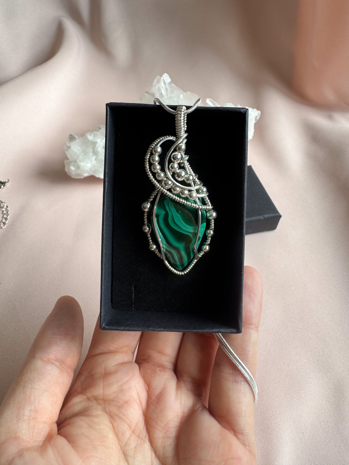 malachite pendant