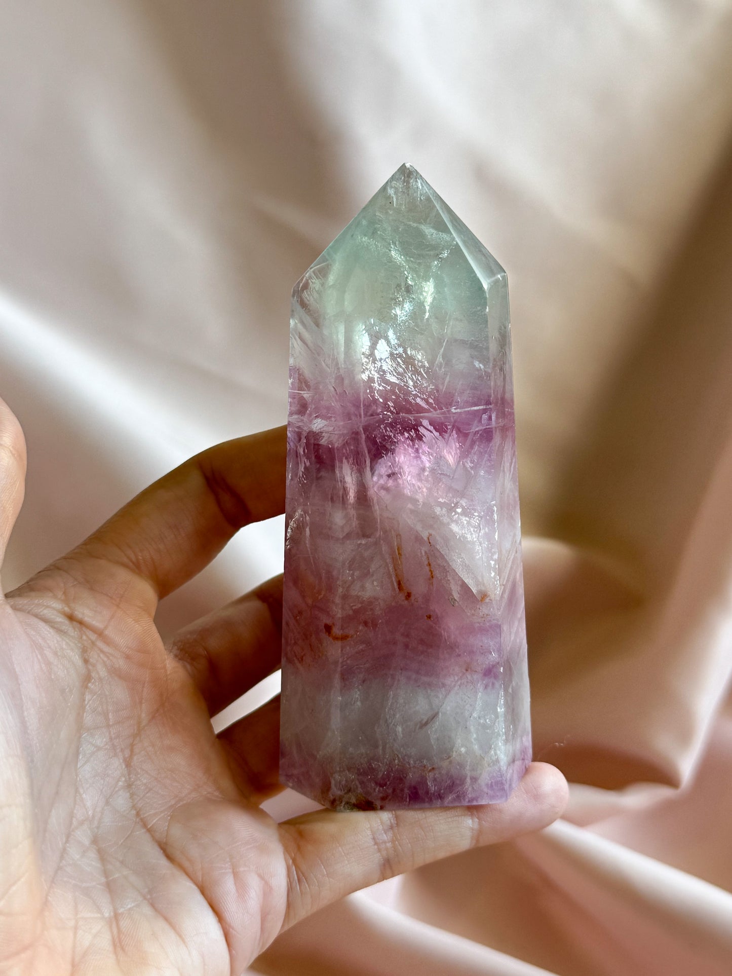 Watermelon Fluorite Tower