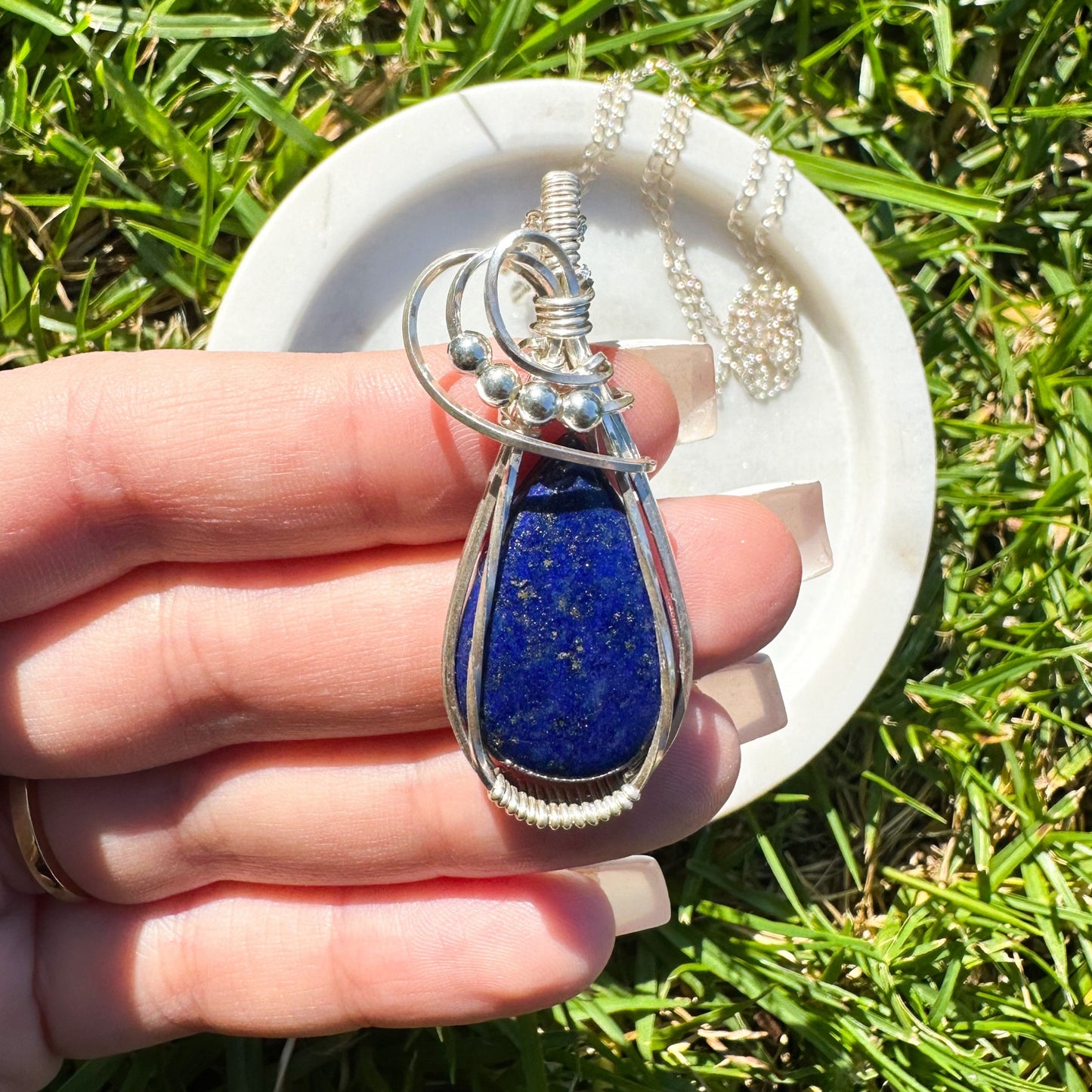 Silver Lapis Lazuli pendant