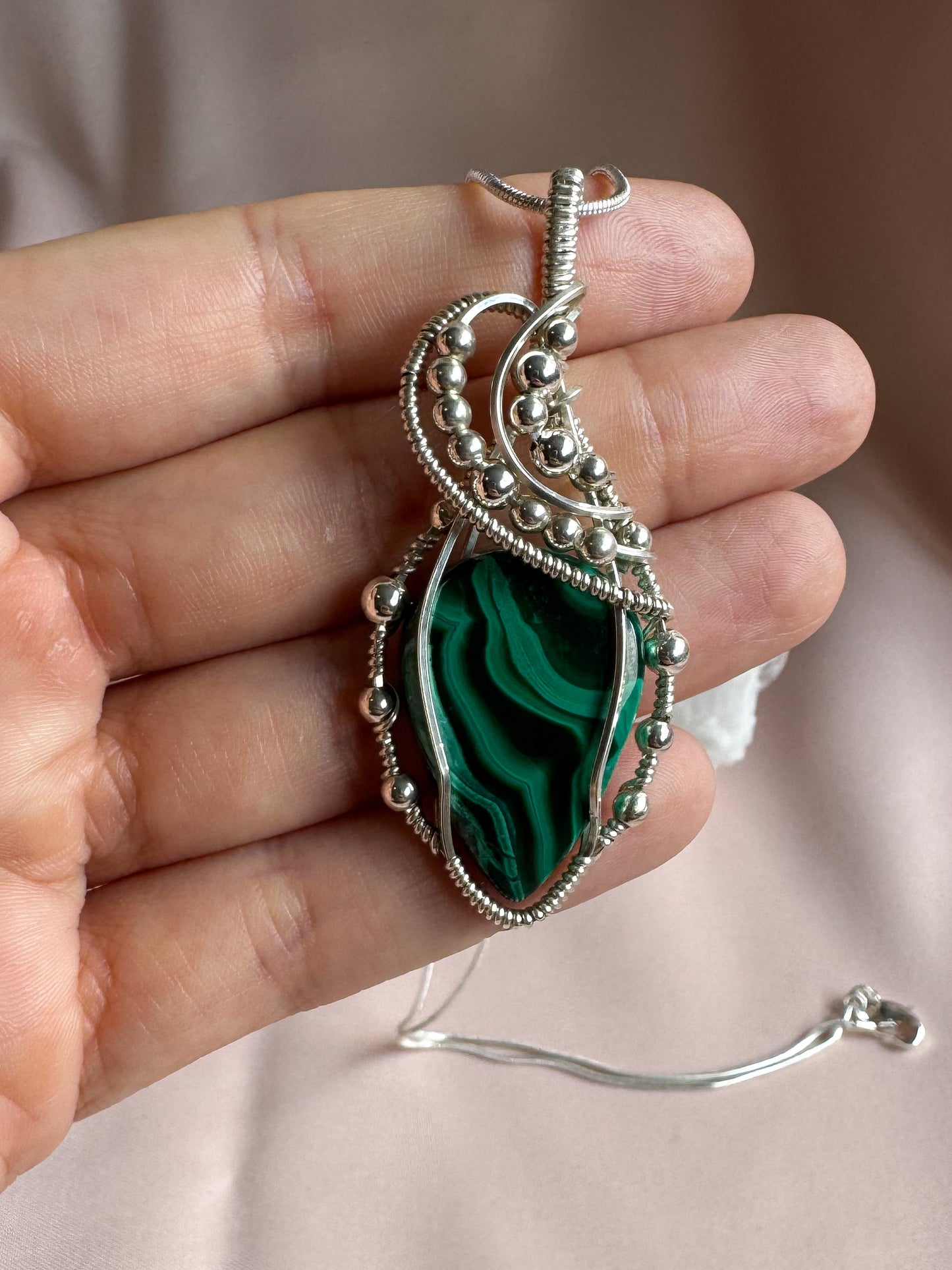 malachite pendant
