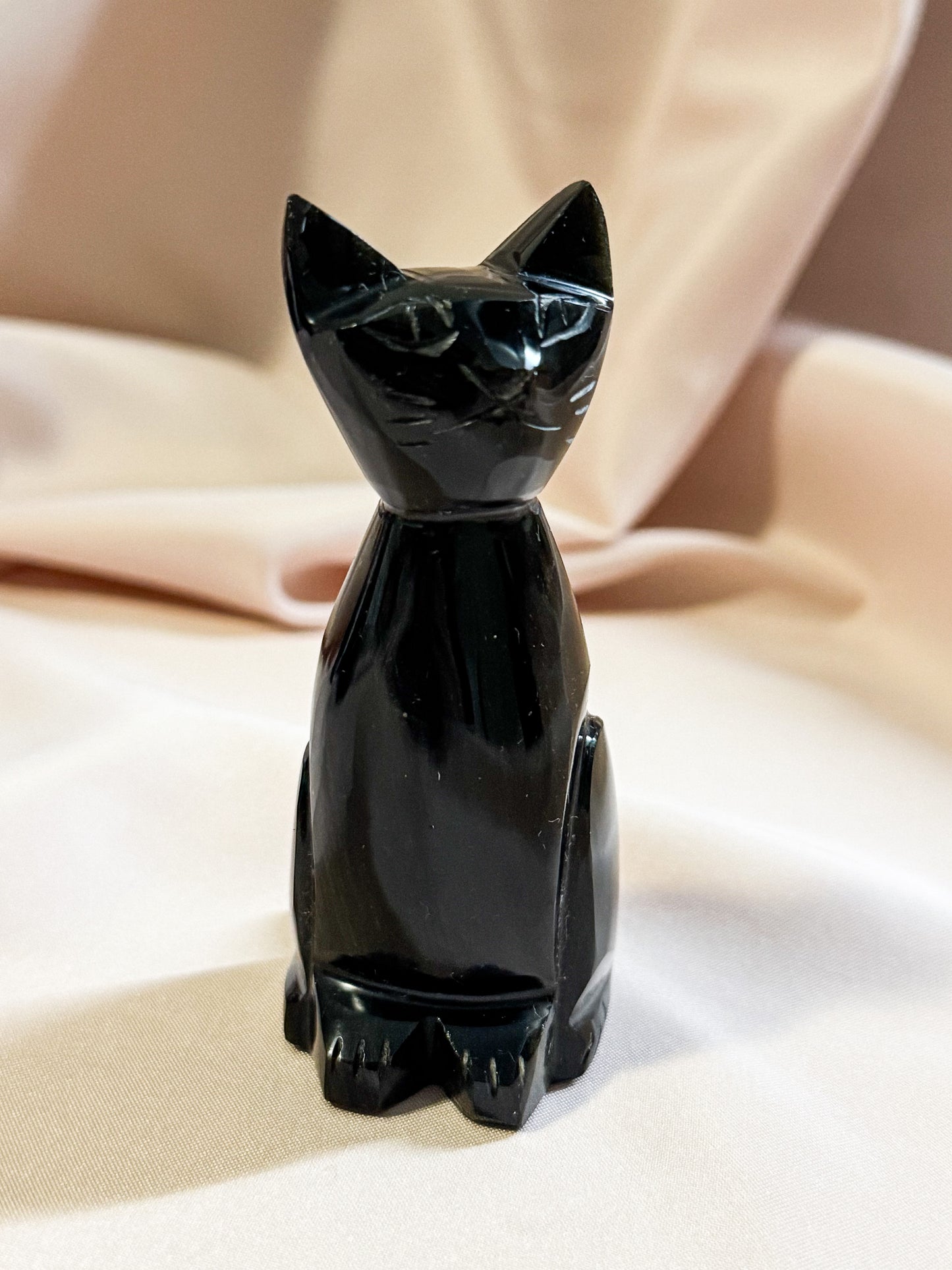 Silver obsidian Cat