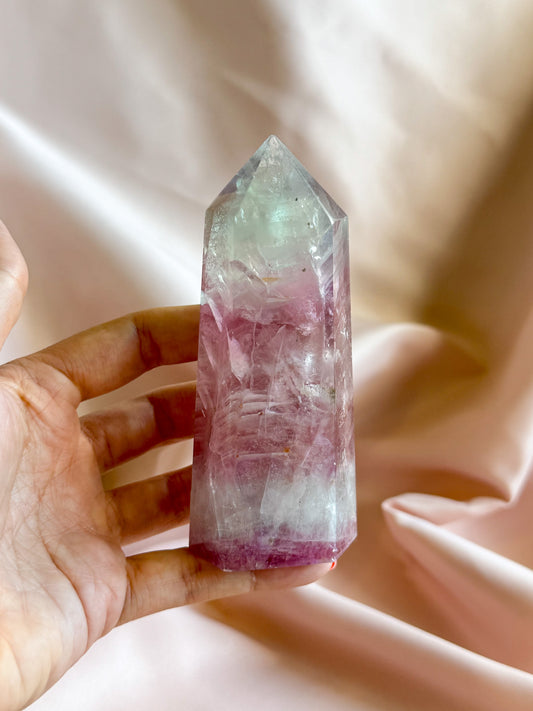 Watermelon Fluorite Tower