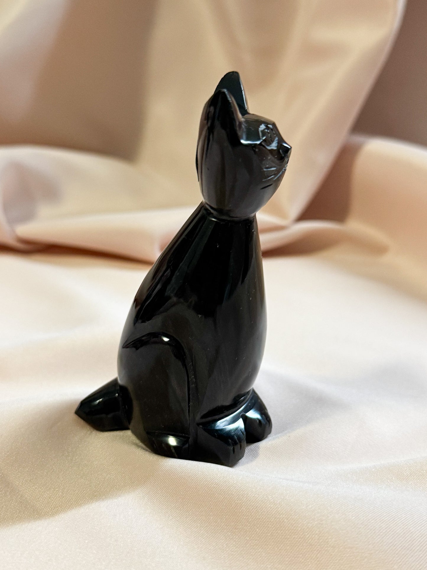 Silver obsidian Cat