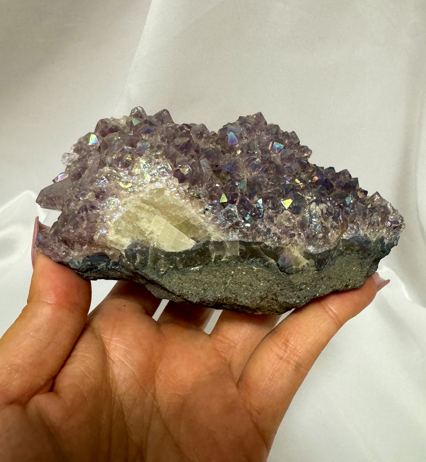 Aura Amethyst cluster