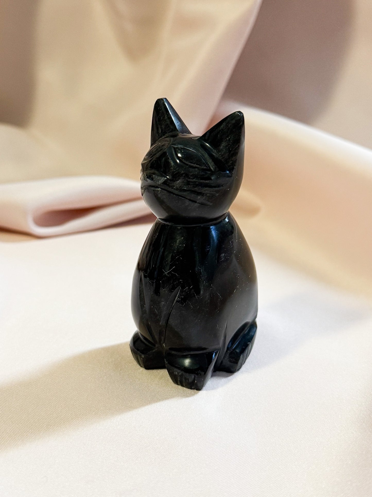 Silver obsidian Cat