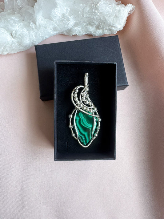 malachite pendant