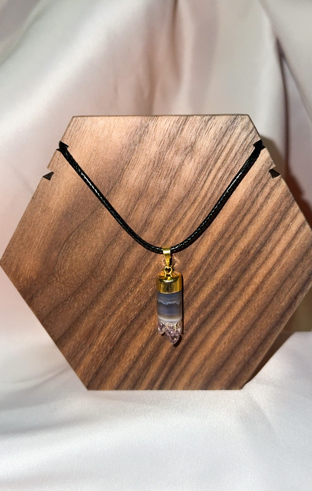 Amethyst tube pendant